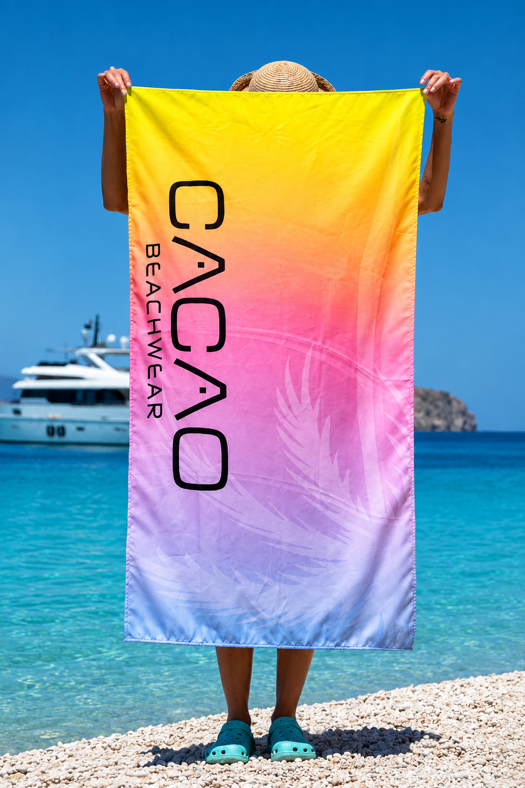 CACAO NanoDry Ultra Strips Strandtuch 75 × 160 cm