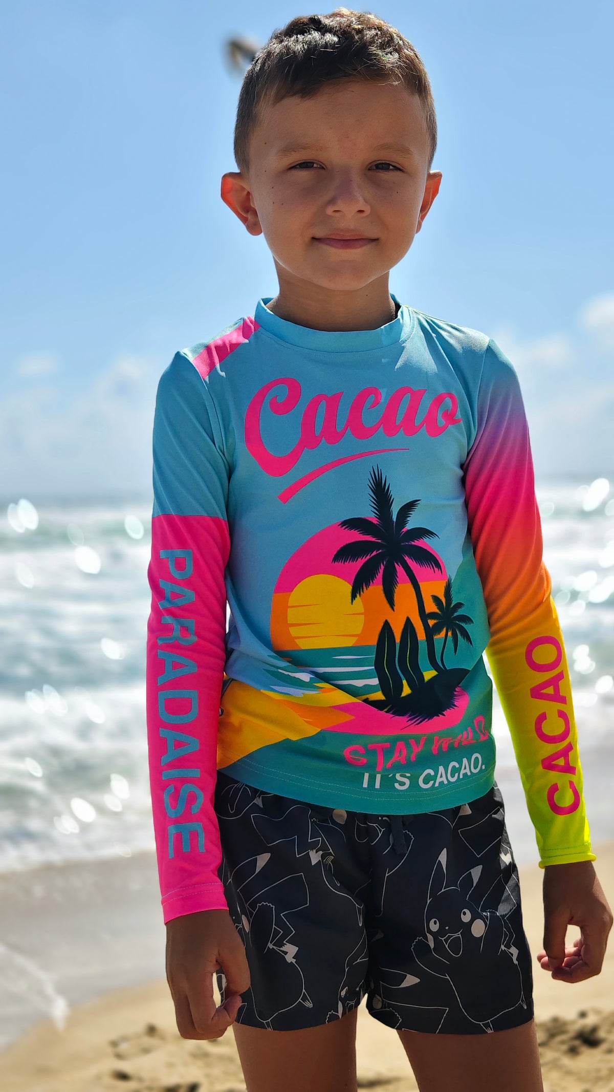 Ocean Joy Kinder-Rashguard CACAO Beachwear™️ mit UV-Schutz
