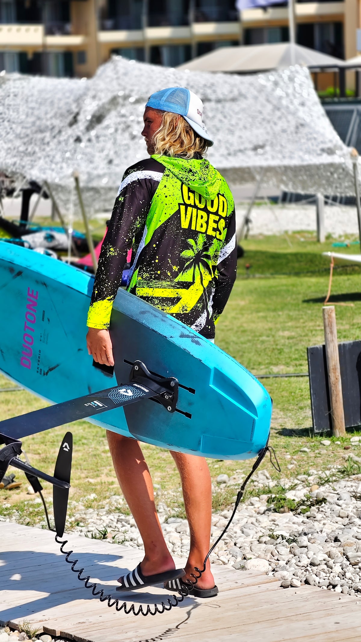 Blue Spirit Coral Herren-Rashguard CACAO Beachwear™️ mit UV-Schutz

