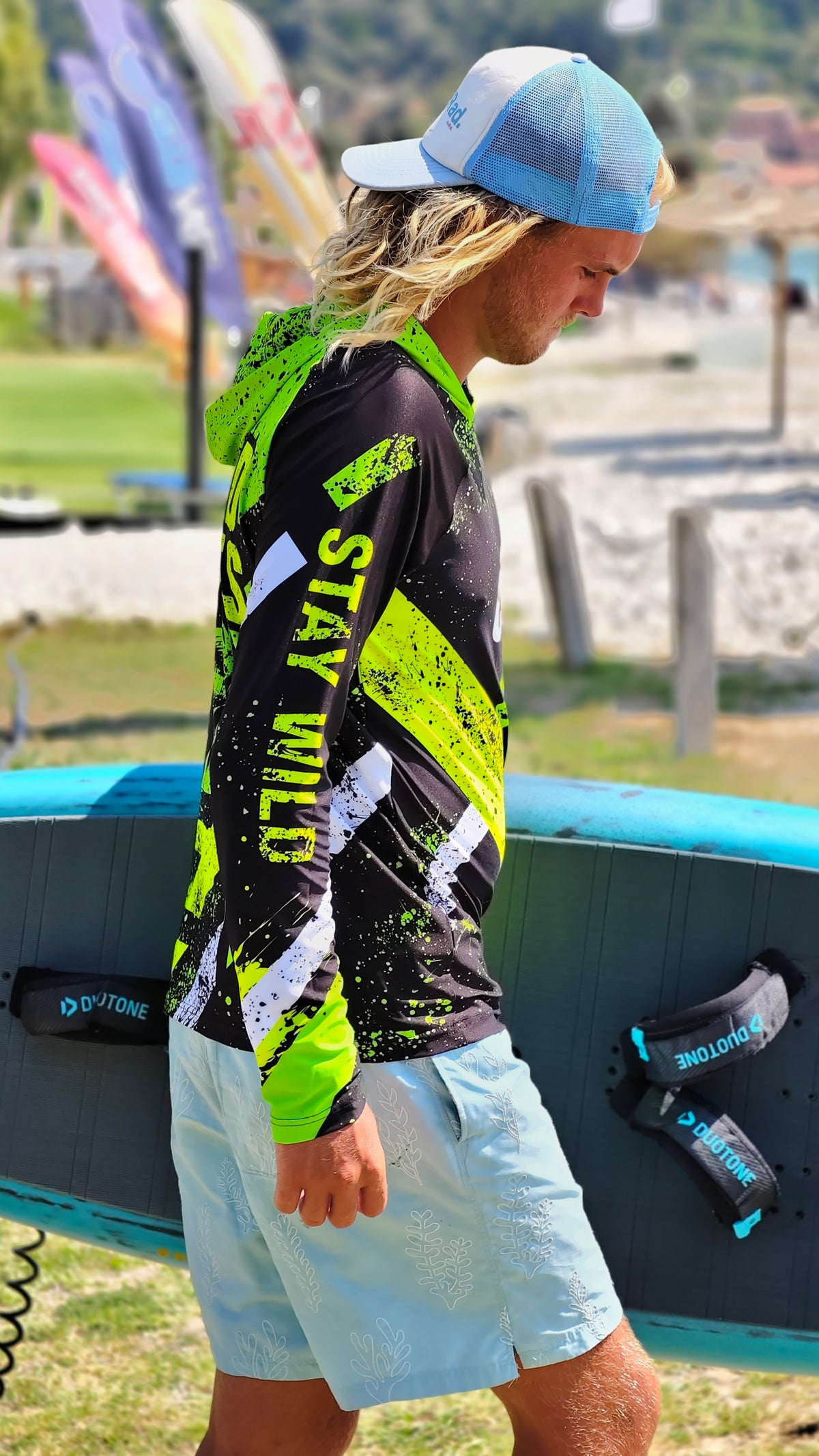 Blue Spirit Coral Herren-Rashguard CACAO Beachwear™️ mit UV-Schutz
