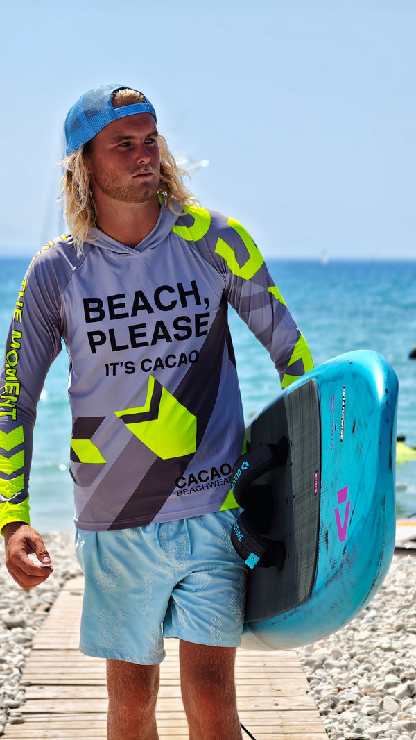 Solar Vibes Herren-Rashguard CACAO Beachwear™️ mit UV-Schutz
