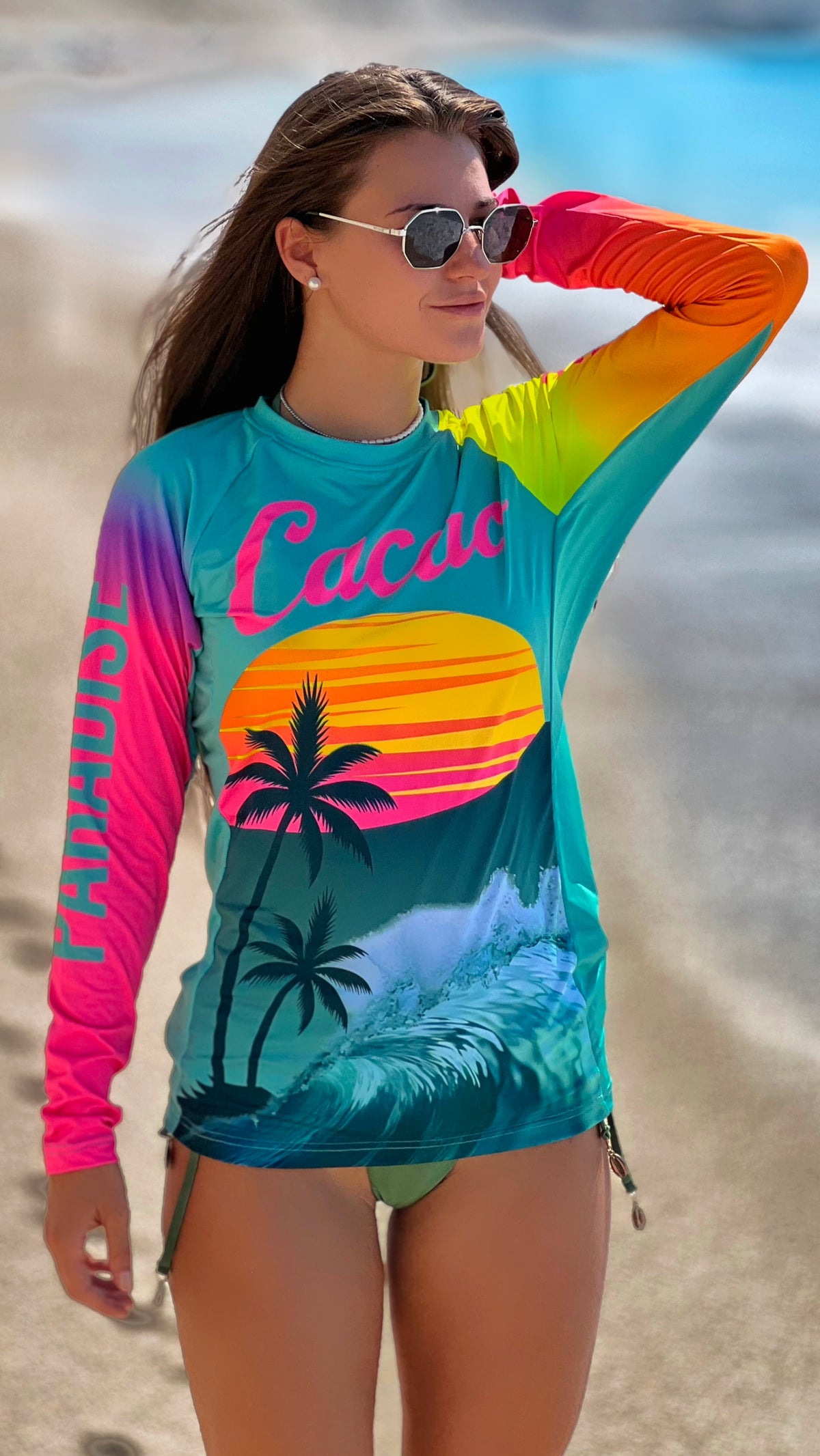 Sea Breeze Damen-Rashguard CACAO Beachwear™️ mit UV-Schutz
