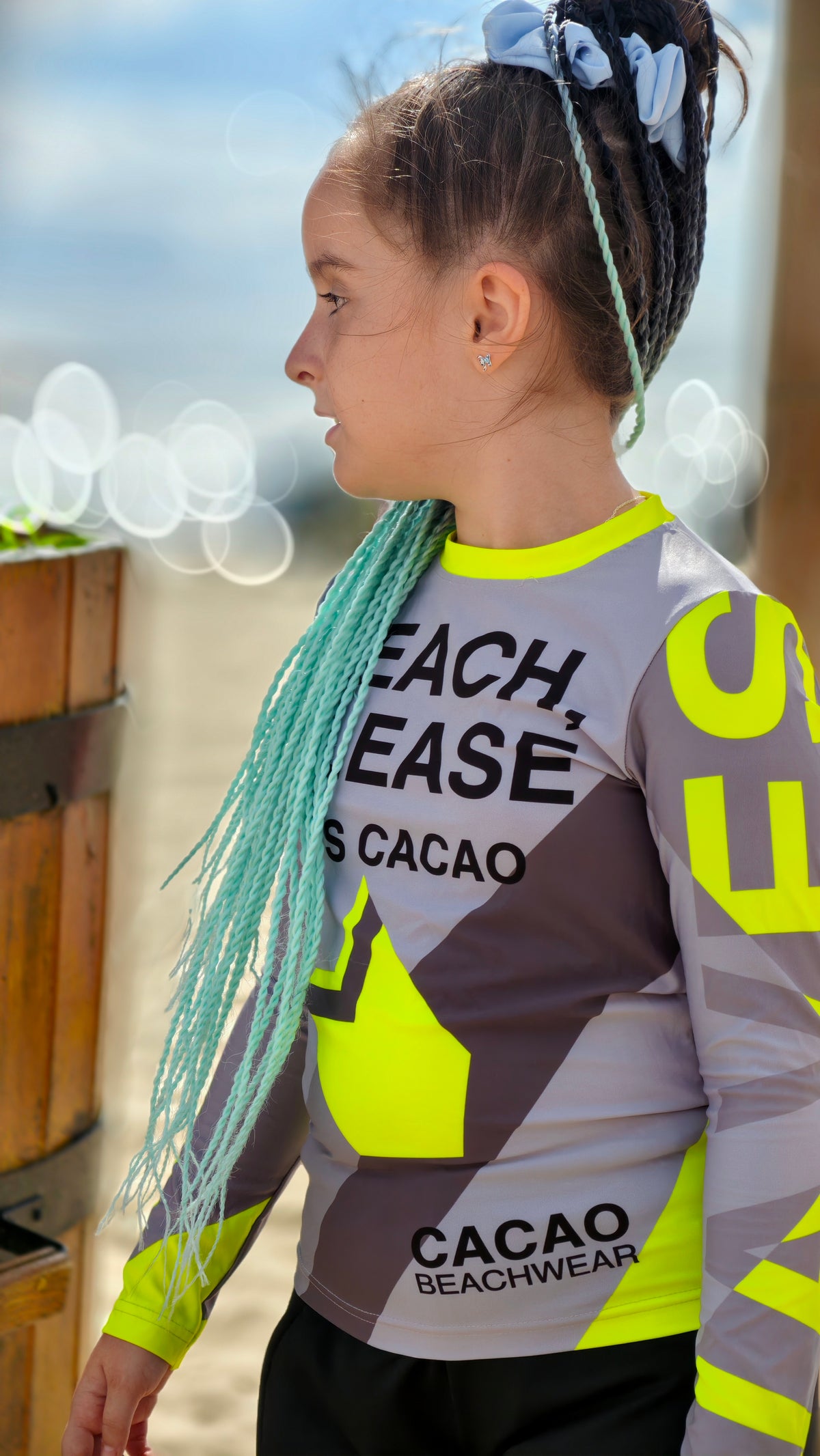 Solar Vibes Kinder-Rashguard CACAO Beachwear™️ mit UV-Schutz

