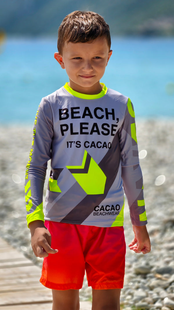 Solar Vibes Kinder-Rashguard CACAO Beachwear™️ mit UV-Schutz

