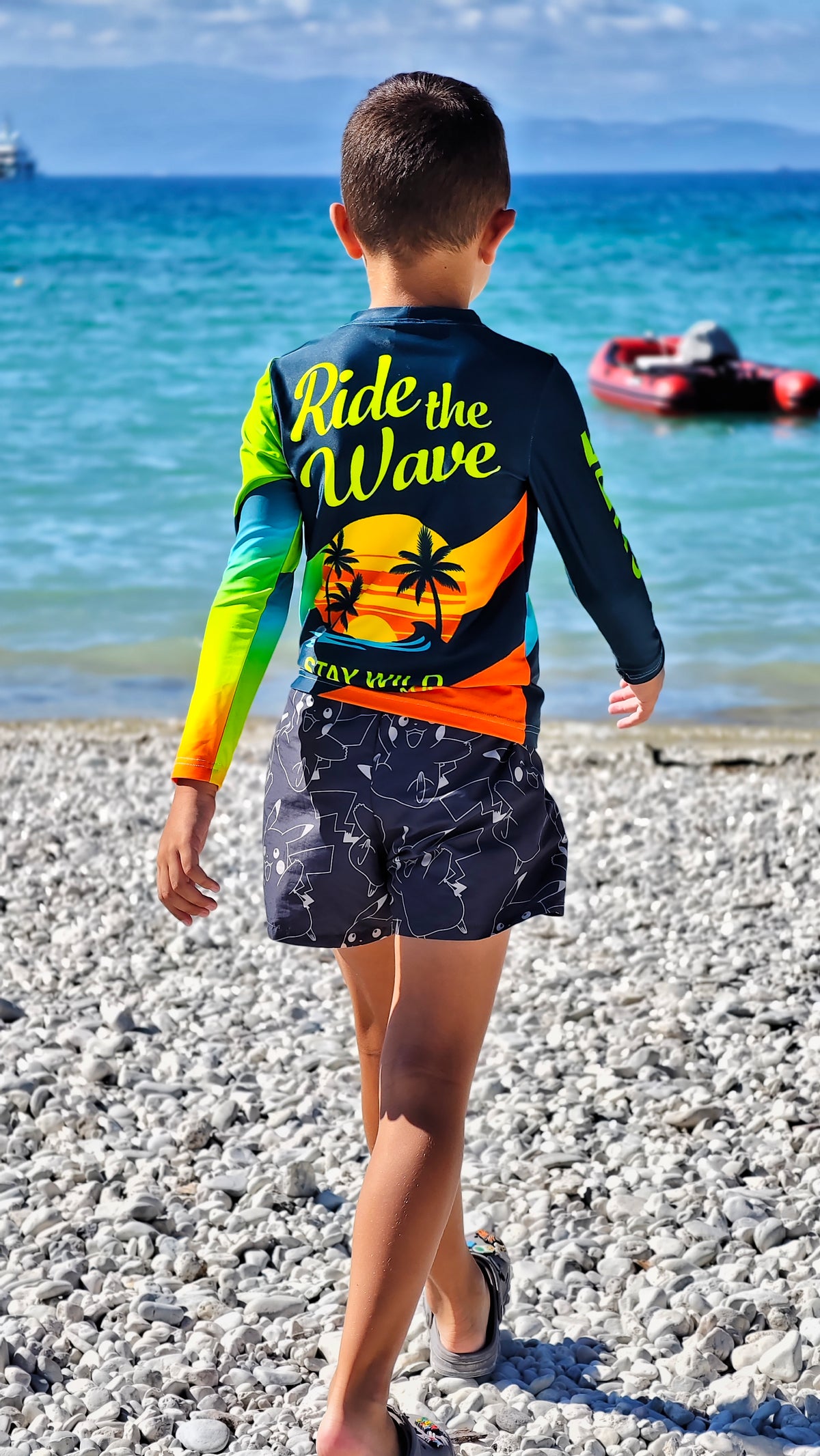 Beach Rider Kinder-Rashguard CACAO Beachwear™️ mit UV-Schutz
