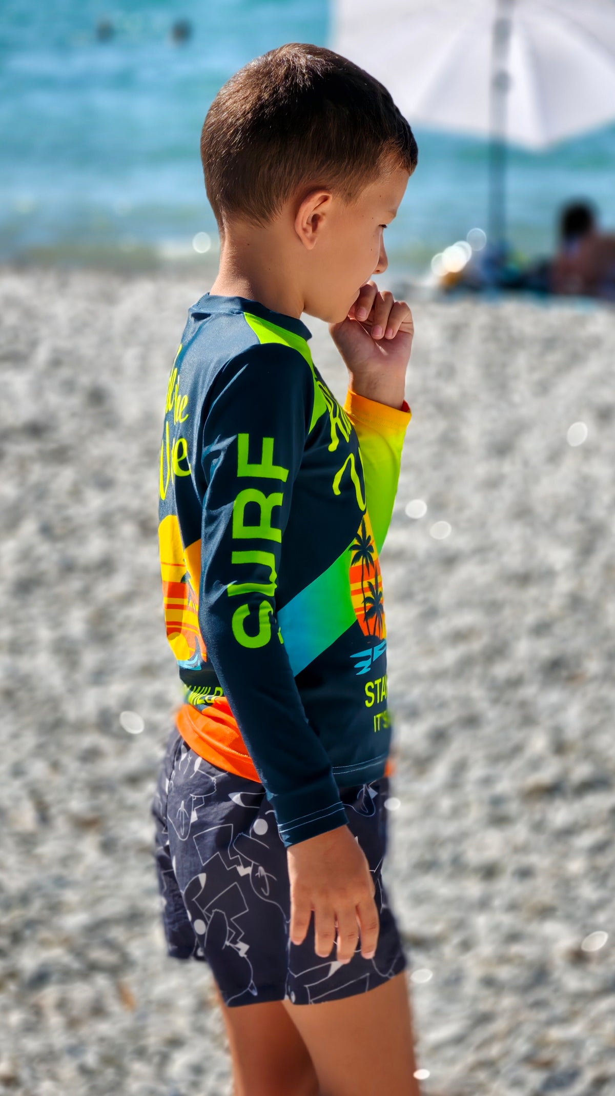 Beach Rider Kinder-Rashguard CACAO Beachwear™️ mit UV-Schutz
