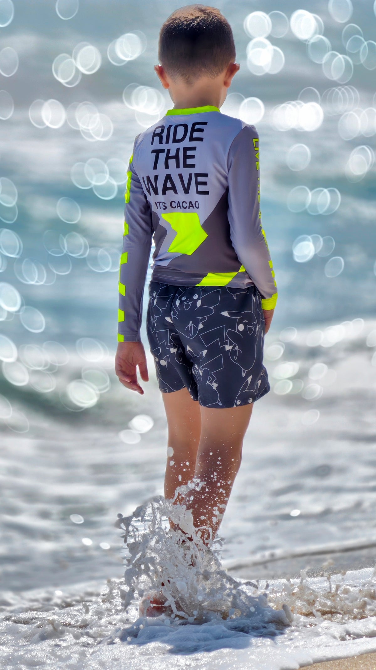 Solar Vibes Kinder-Rashguard CACAO Beachwear™️ mit UV-Schutz

