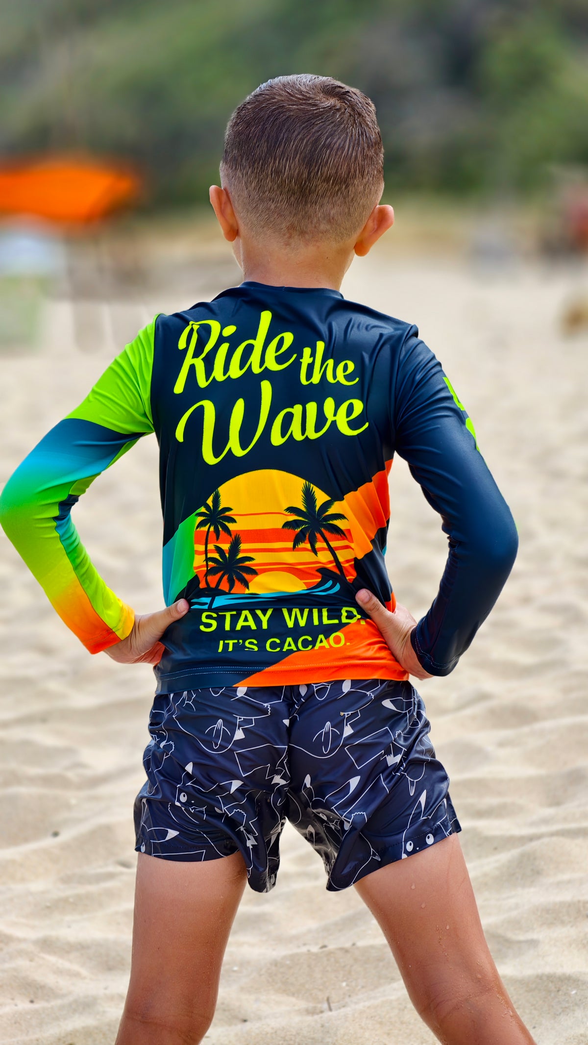 Beach Rider Kinder-Rashguard CACAO Beachwear™️ mit UV-Schutz
