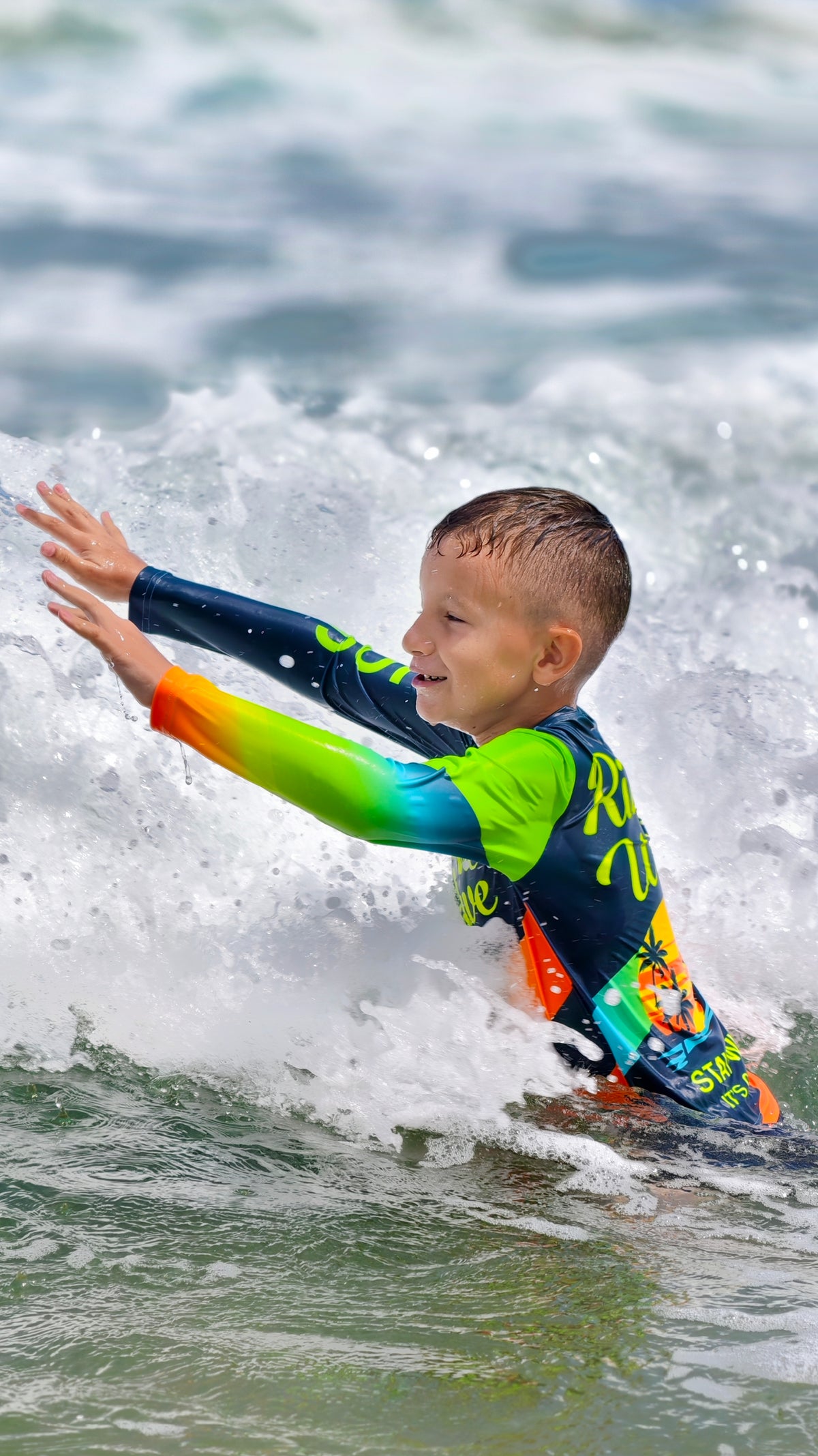 Beach Rider Kinder-Rashguard CACAO Beachwear™️ mit UV-Schutz
