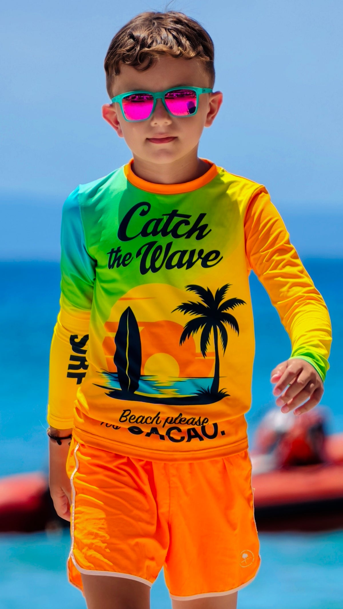 Sunset Sense Kinder-Rashguard – CACAO Beachwear™ mit UV-Schutz
