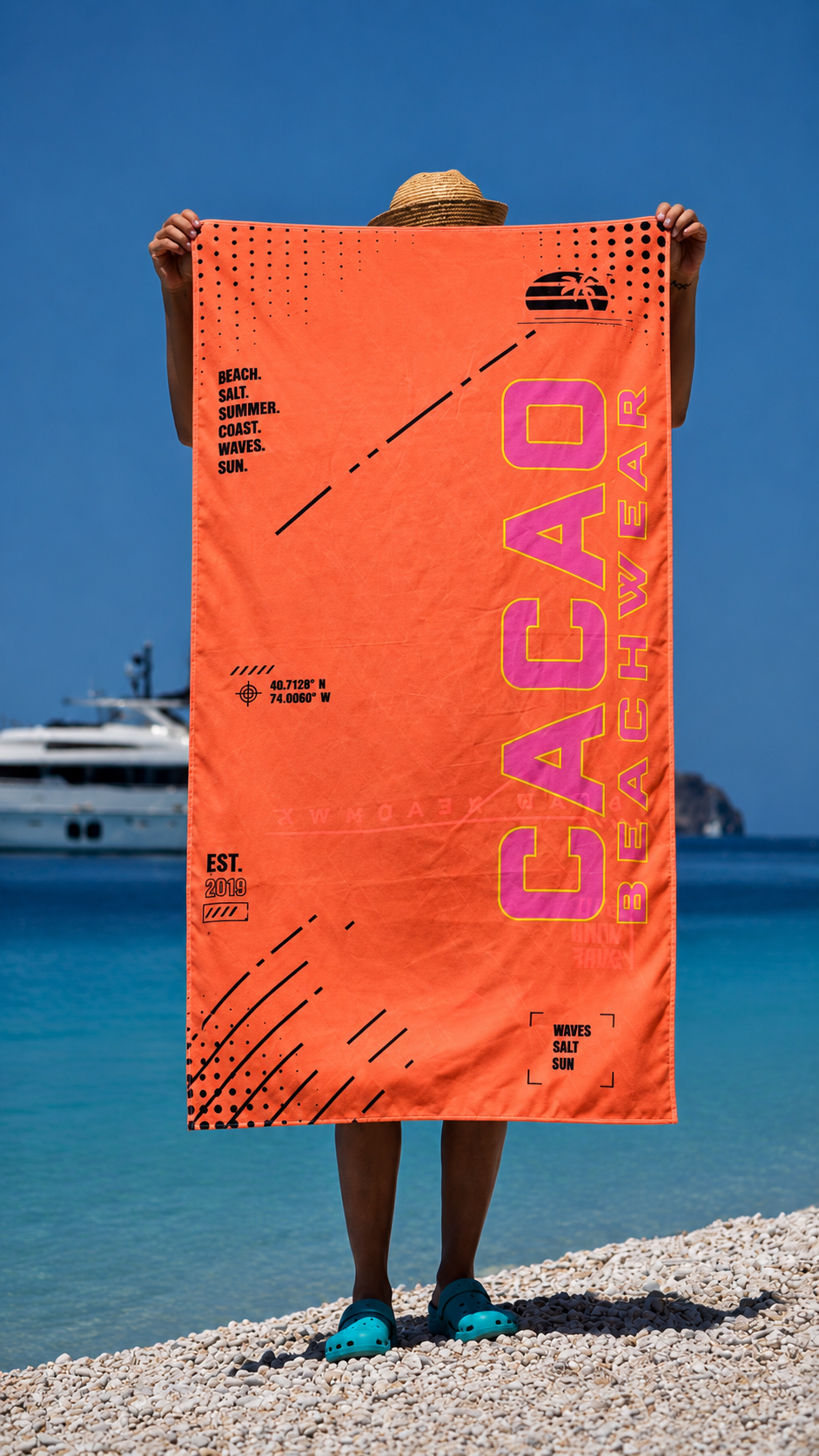 CACAO NanoDry Ultra Carrot Strandtuch 75 × 160 cm