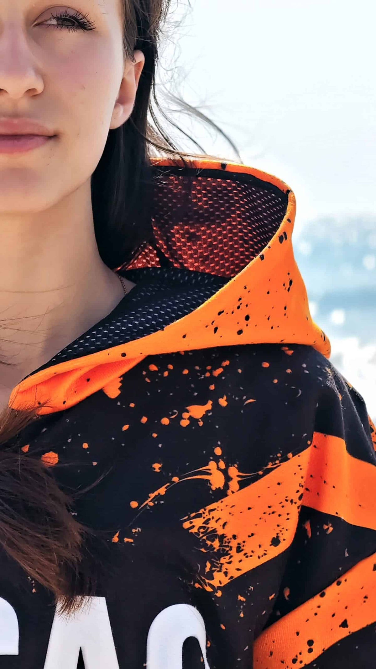 Blue Spirit Damen-Strandponcho-Handtuch mit Kapuze, Reißverschluss und Taschen – CACAO Beachwear™
